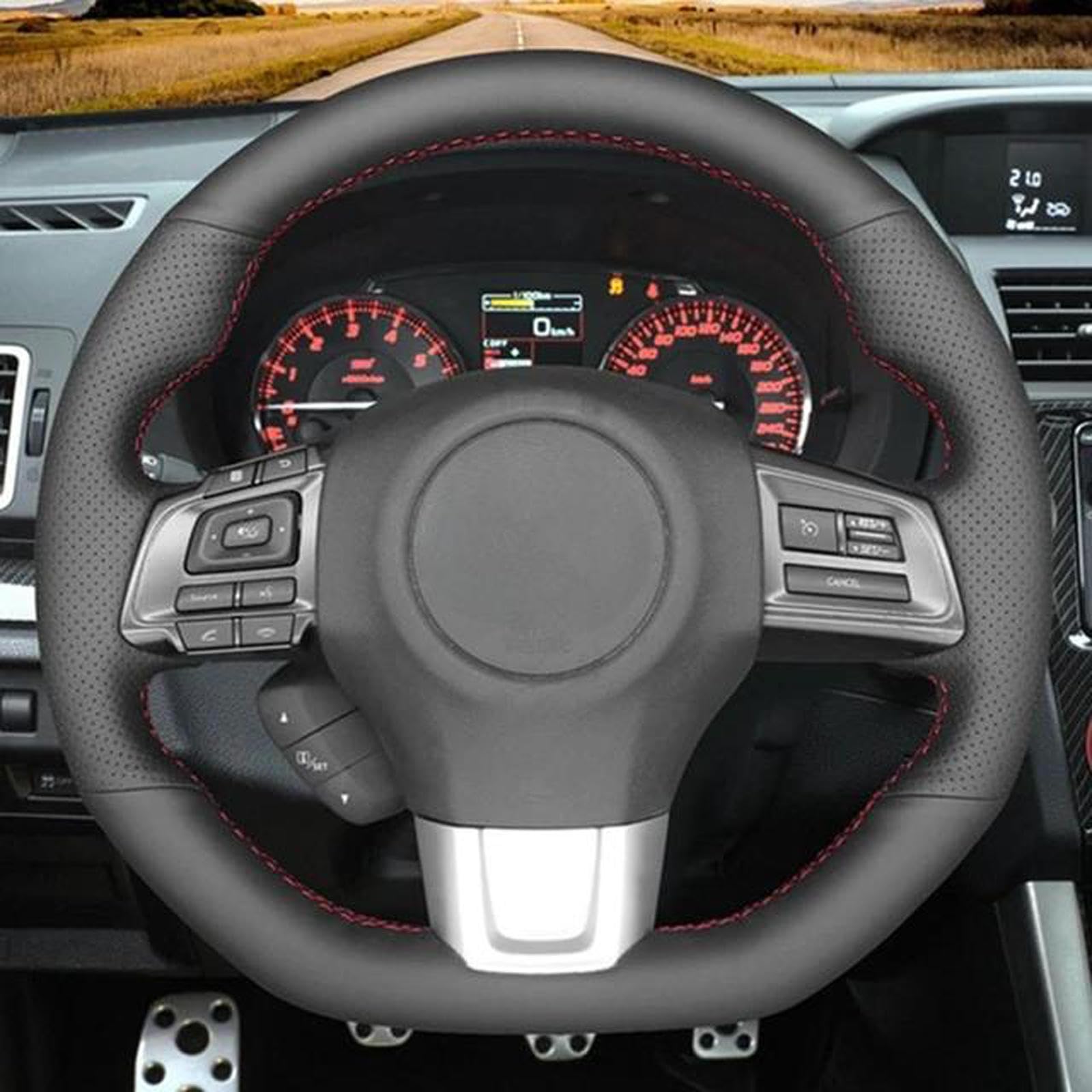 Amazon.co.jp: AENQNy ブラックスエードレザー編み込み車用